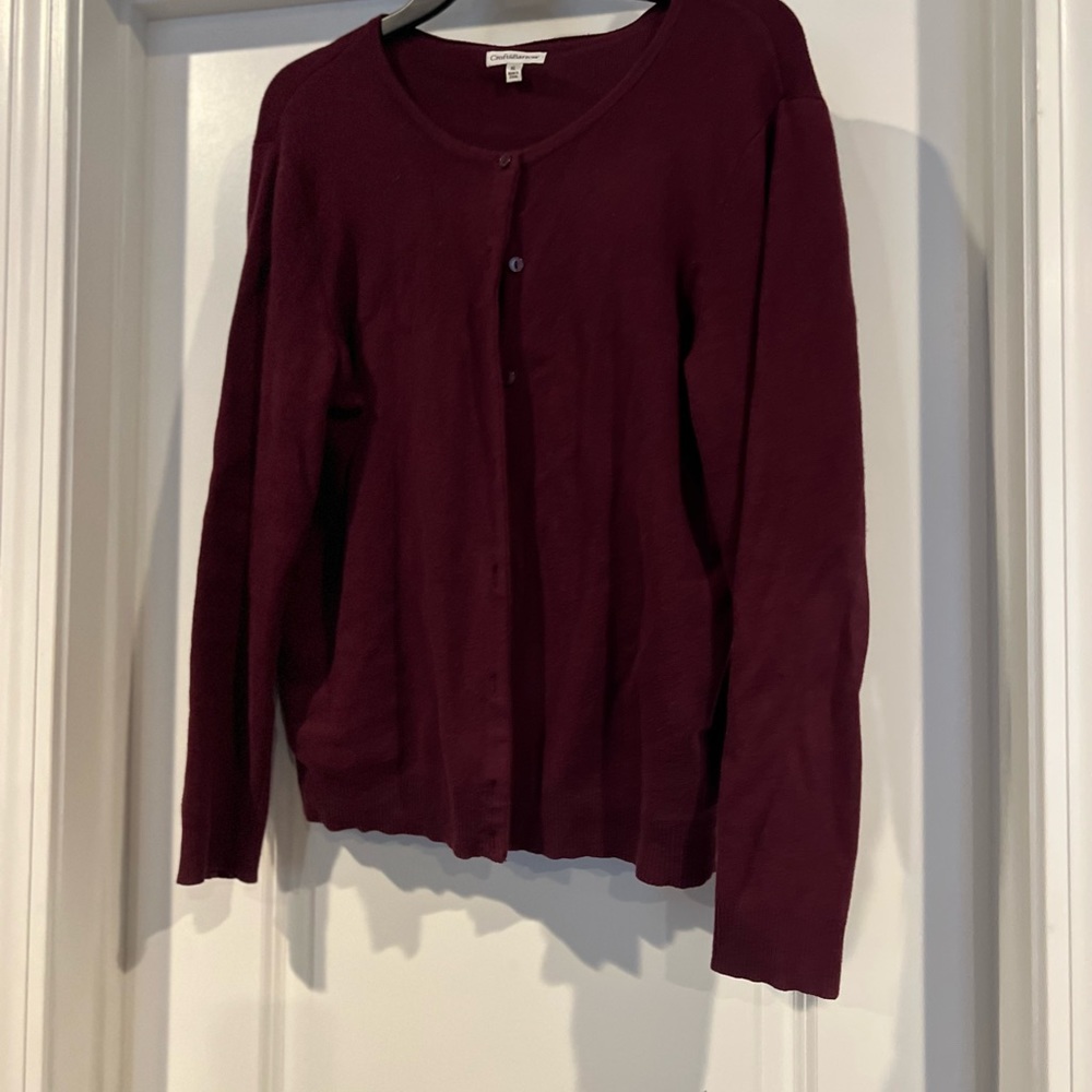 Maroon cardigan
